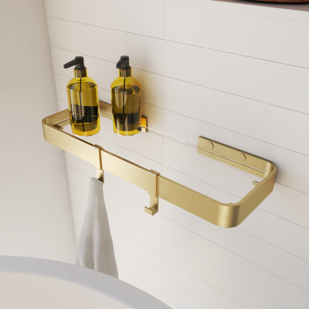 Manhattan Rectangular Shelf with Glass