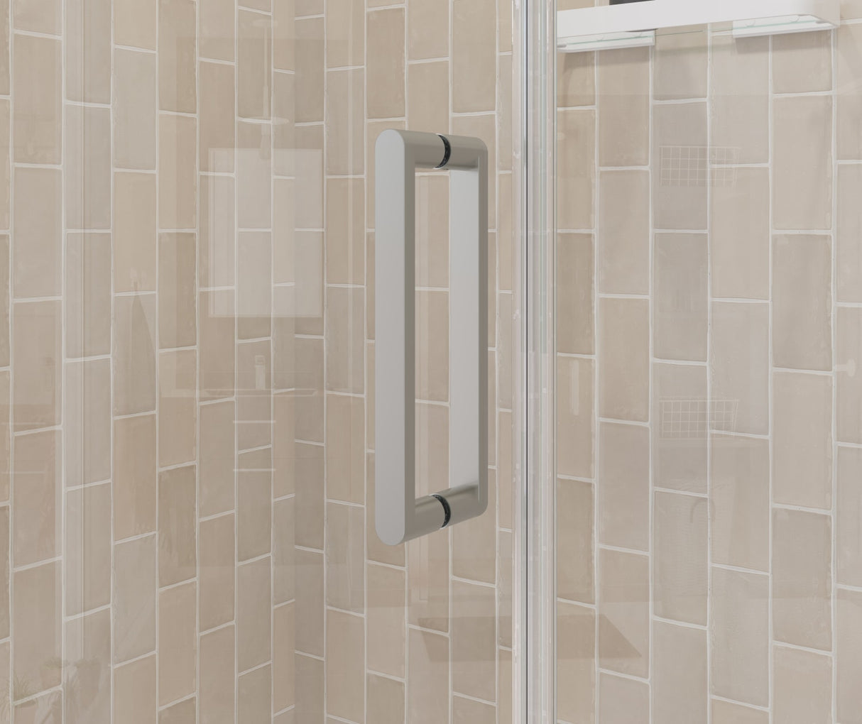 Manhattan 57-59 x 68 in. 6 mm Pivot Shower Door for Alcove Installation with Clear glass & Round Handle in Chrome