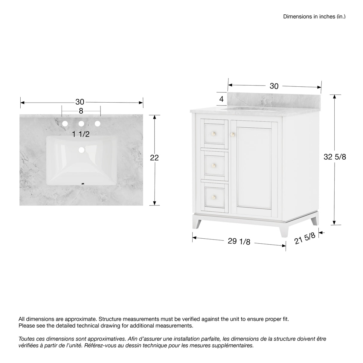 Vanuria 30 in. Vanity