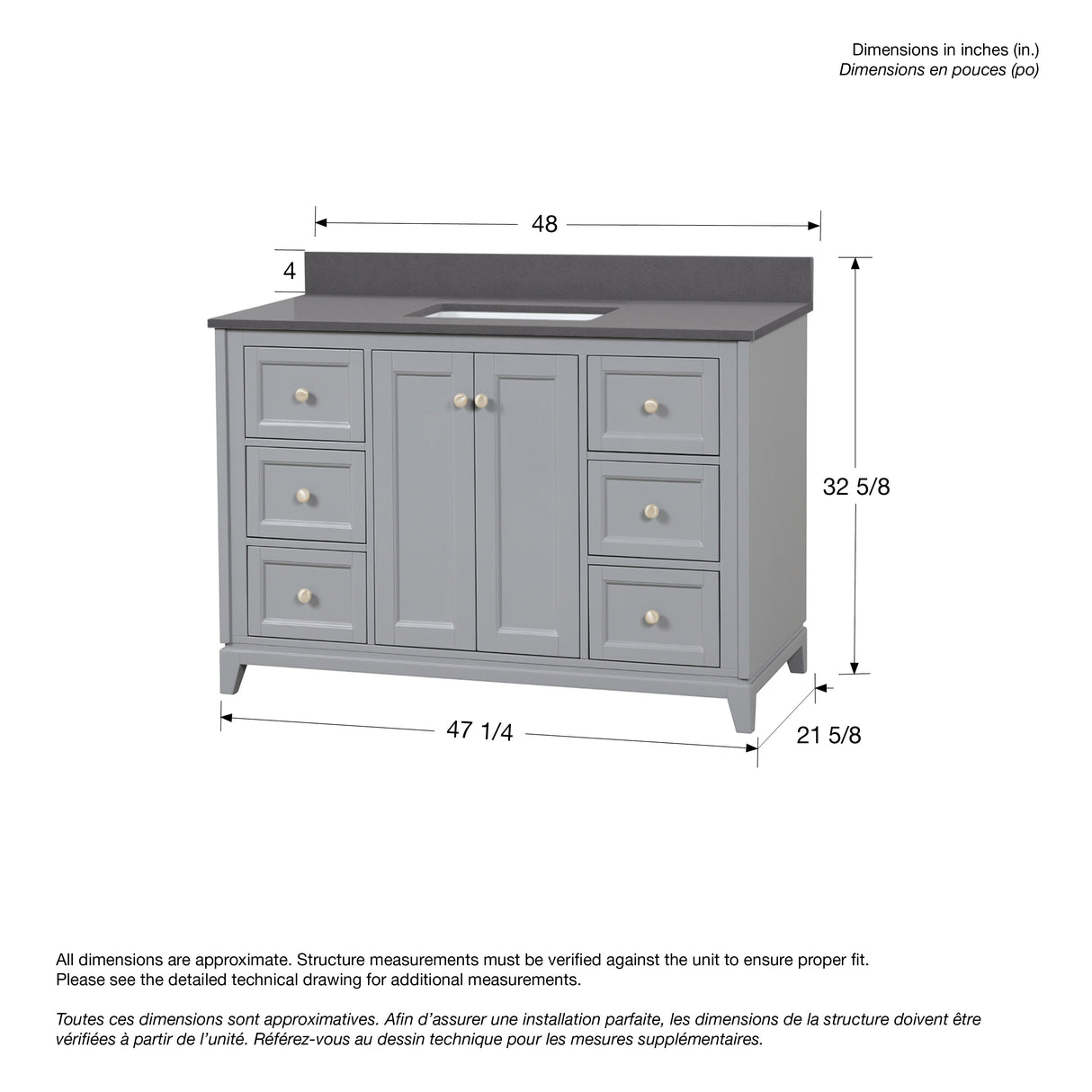 Vanuria 48 in. Vanity