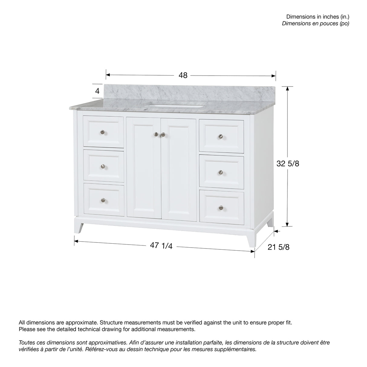 Vanuria 48 in. Vanity