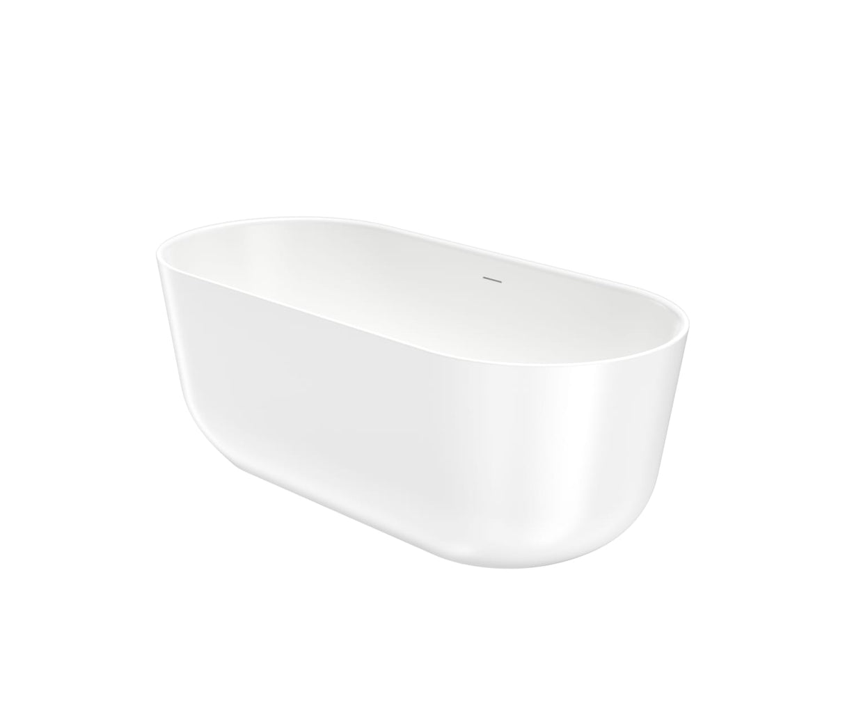 Malindi 67 x 30 Acrylic Freestanding Oval Center Drain Bathtub in White