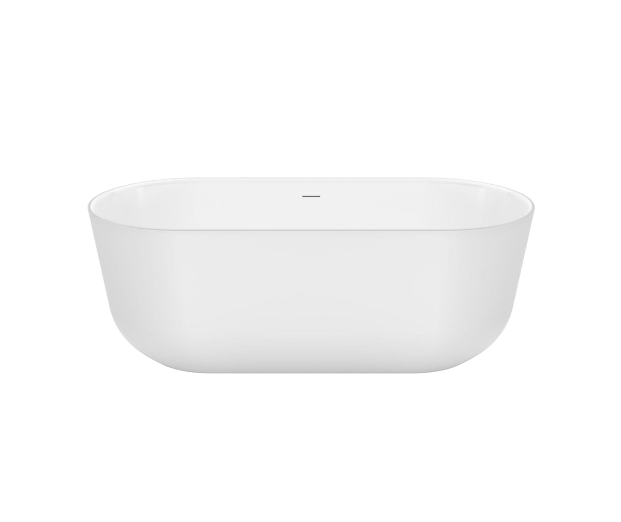 Malindi 67 x 30 Acrylic Freestanding Oval Center Drain Bathtub in White