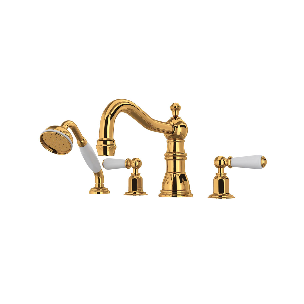 Edwardian 4-Hole Deck-mount Tub Filler With Column Spout