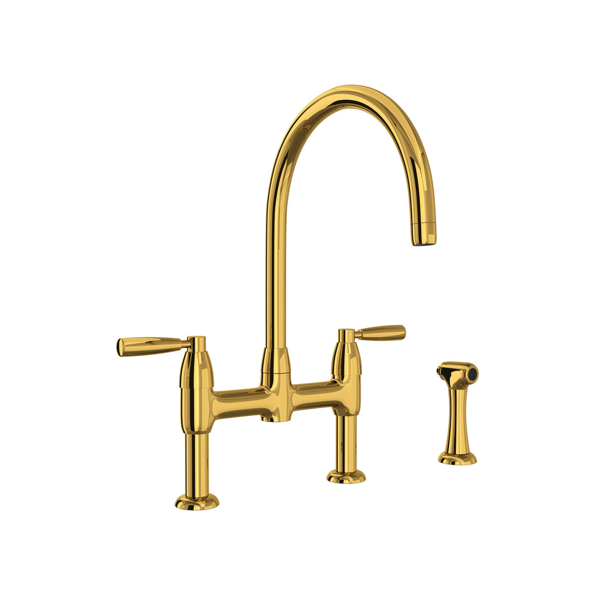 Holborn Bridge Kitchen Faucet With C-Spout and Side Spray
