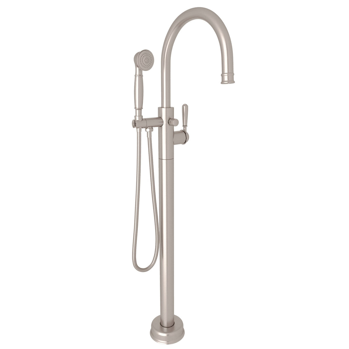Traditional Single Hole Floor-mount Tub Filler Trim