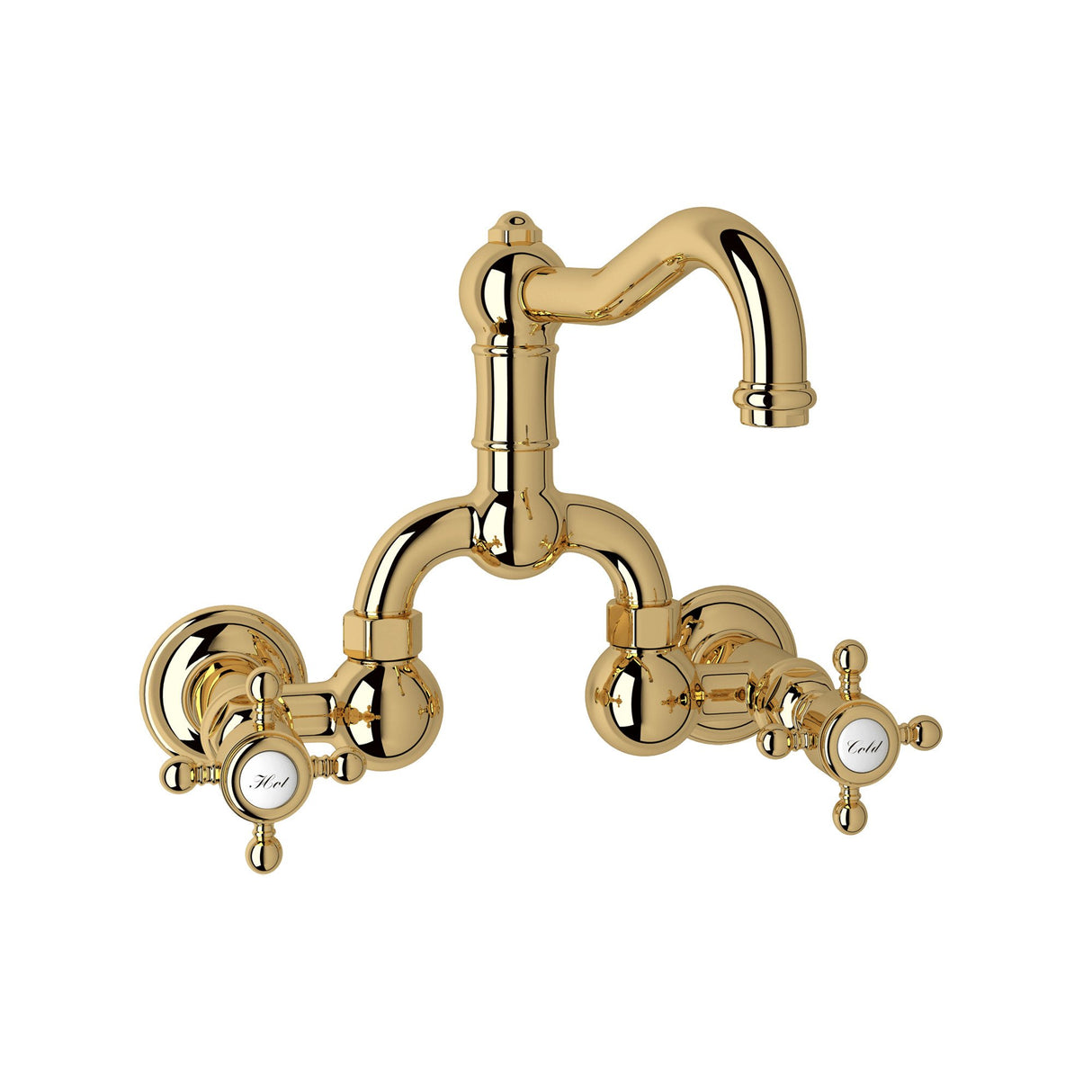 Acqui? Wall Mount Bridge Lavatory Faucet With Column Spout A1418xm-2