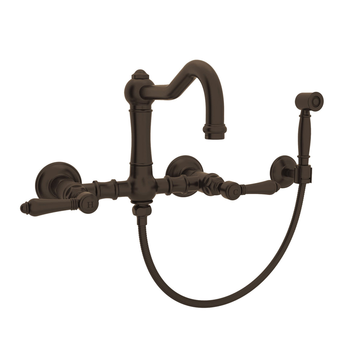 ROHL Acqui Wall Mount Bridge Kitchen Faucet A1456LMWS-2 - image 5