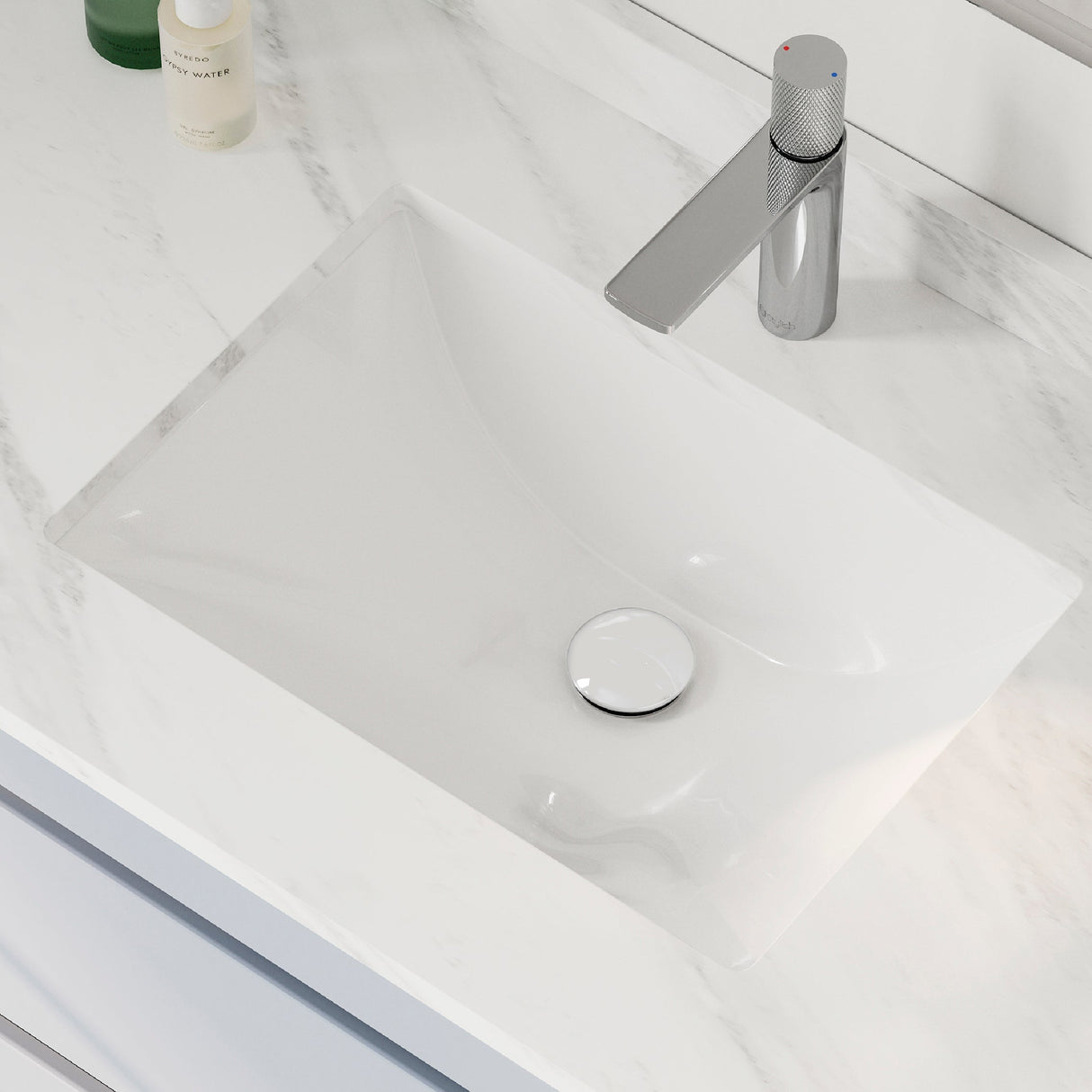 1825 W X 13 D Porcelain Rectangular Undermount Bathroom Sink With Pop Up Drain