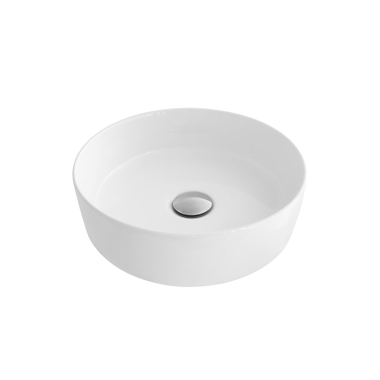 14.12" W Porcelain Round Vessel Sink