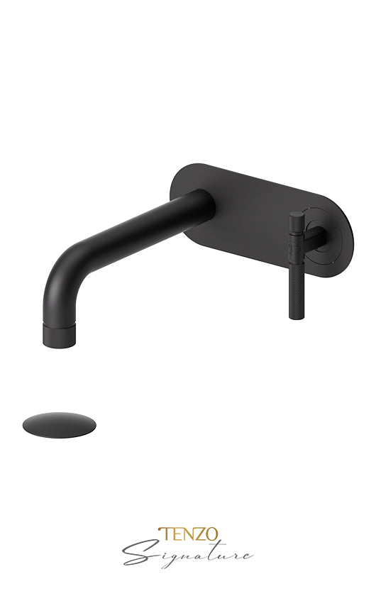 Wall mount lavatory faucet with (W/O overflow) drain Bellacio-F brushed gold