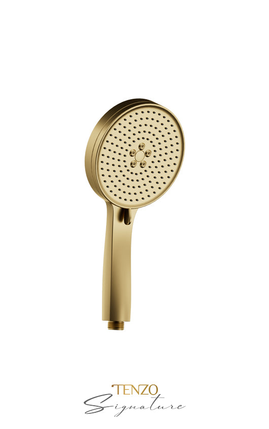 Hand shwr 3 functions PVC brushed gold