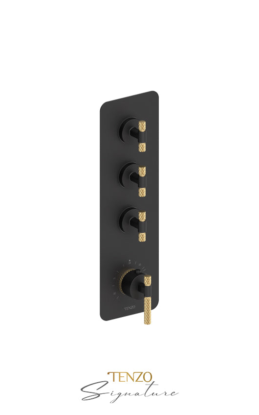 Extenza valve 3 fcts thermo Bellacio-C brushed gold