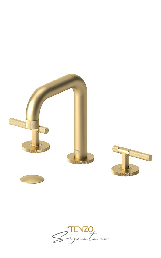 8" lavatory faucet with (W/O overflow) drain Bellacio-F brushed gold
