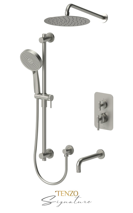 Tenzo Bellacio-F Thermostatic Shower System 3-Function 10in - image 3