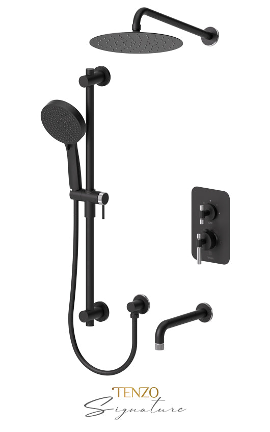 Tenzo Bellacio-F Thermostatic Shower System 3-Function 10in - image 8