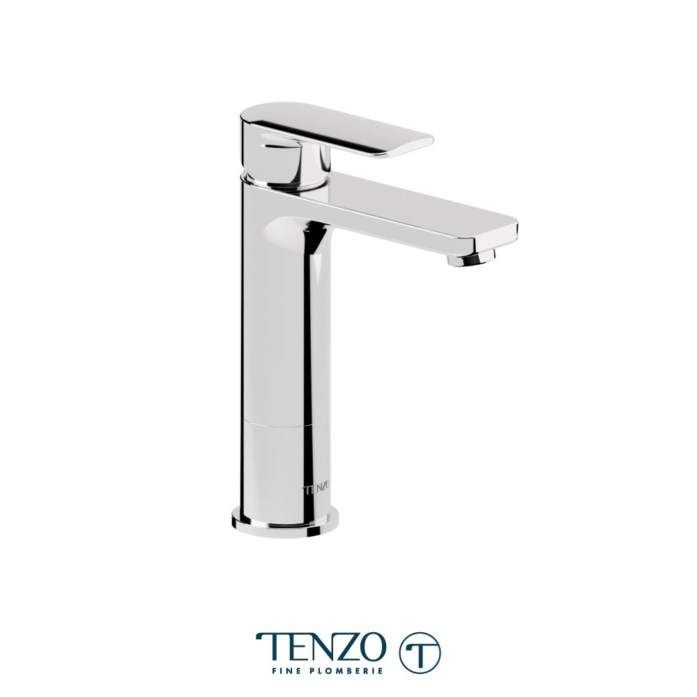 Delano single hole tall lavatory faucet with (overflow) drain
