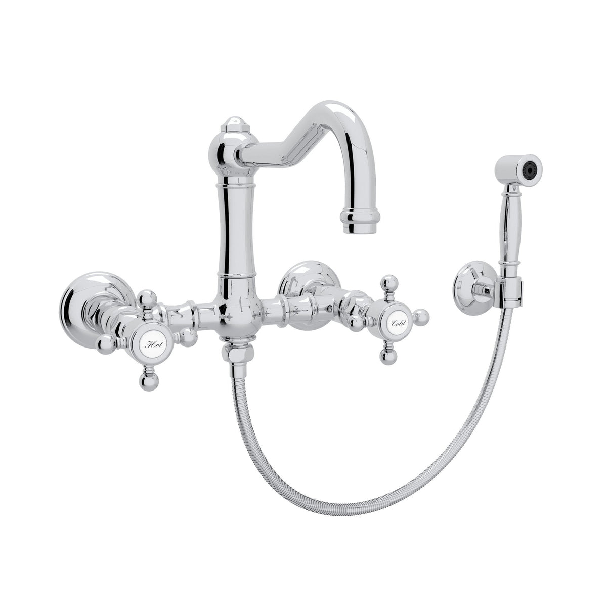 ROHL Acqui Wall Mount Bridge Kitchen Faucet A1456XMWS-2 - image 1