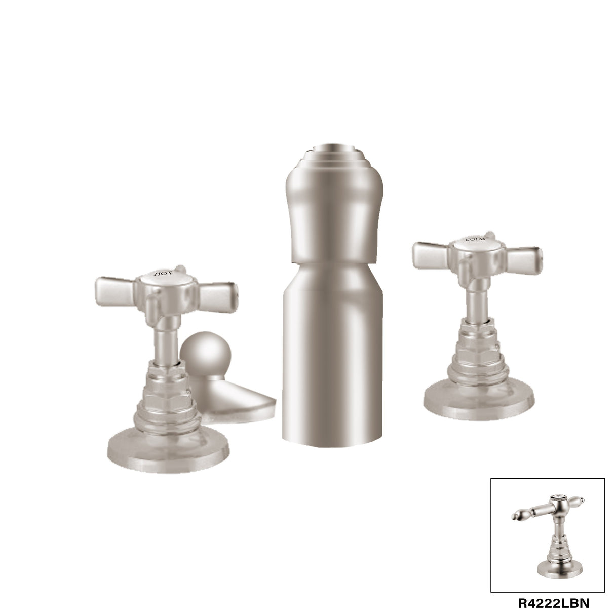 4 Hole Bidet Faucet - mechanical drain included - Nostalgia R4222X