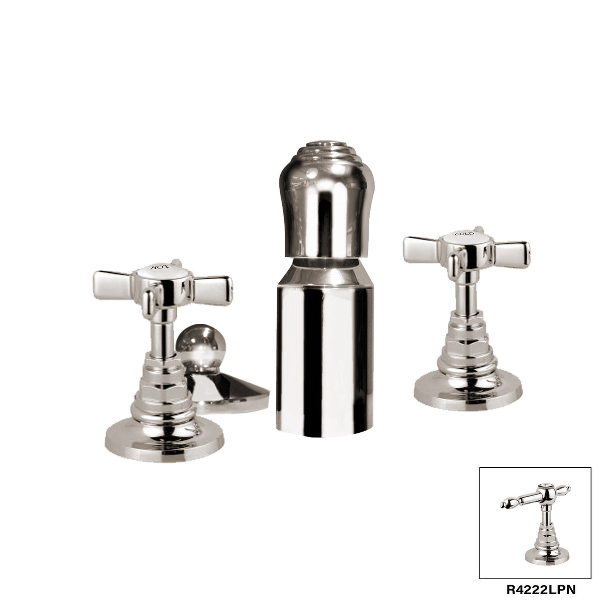 4 Hole Bidet Faucet - mechanical drain included - Nostalgia R4222X