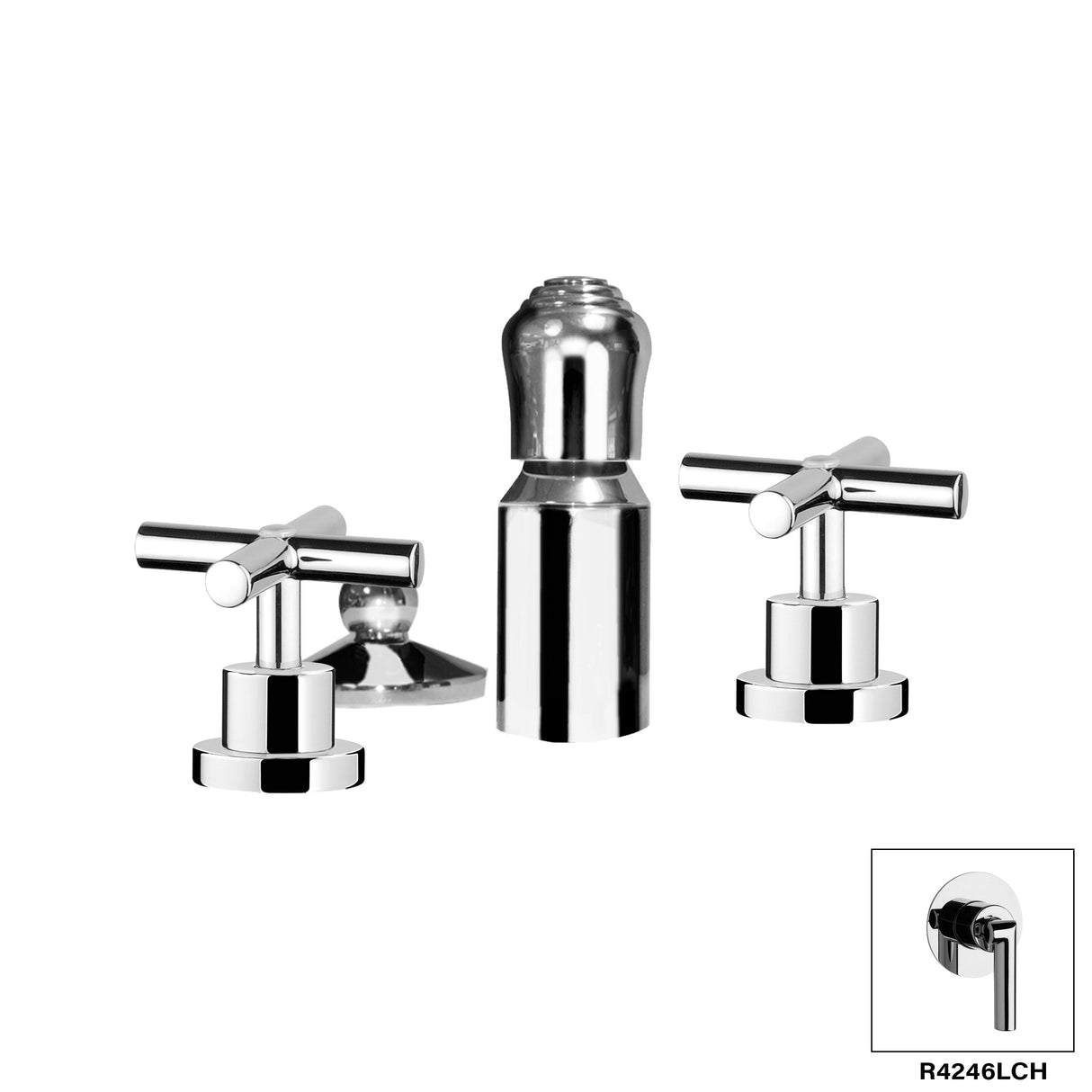 4 Hole Bidet Faucet - mechanical drain included - Tempo R4246X