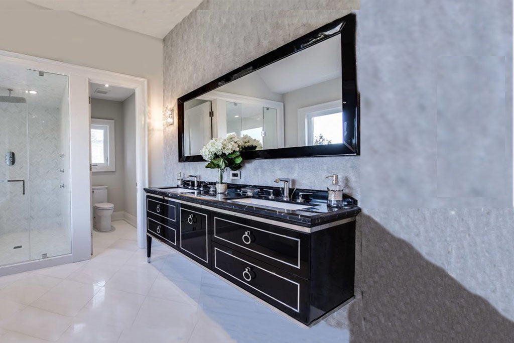 Raphael 71" Floor Standing Black And Chrome