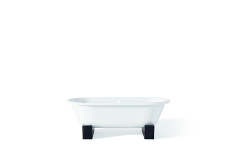 REGAL Cast Iron Bathtub with Wooden Base and Faucet Holes 2128-WW-7
