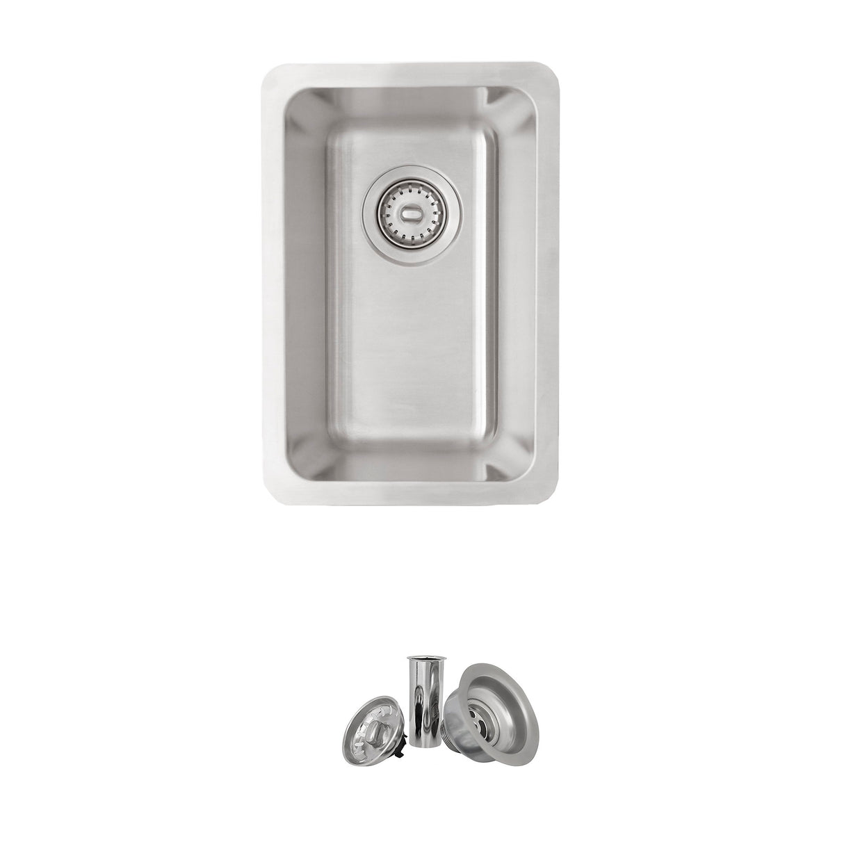 STYLISH 12 inch Single Bowl Undermount and Drop-in Stainless Steel Kitchen Sink