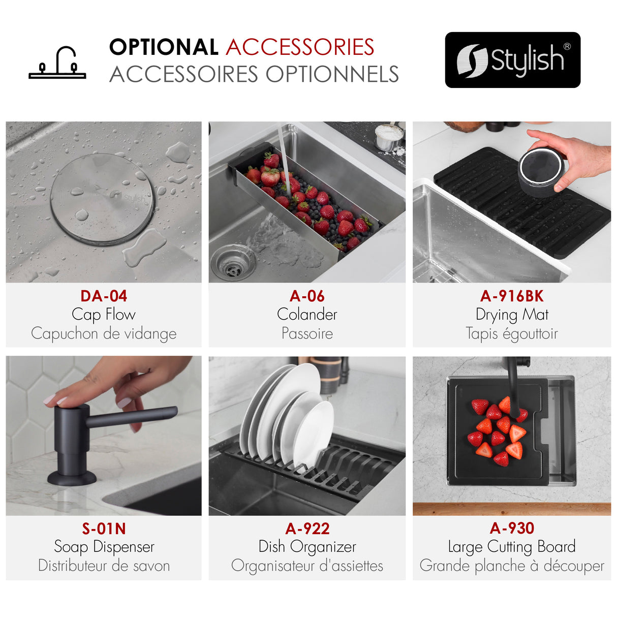 Undermount 27 inch Single Bowl Workstation kitchen Sink with Accessories