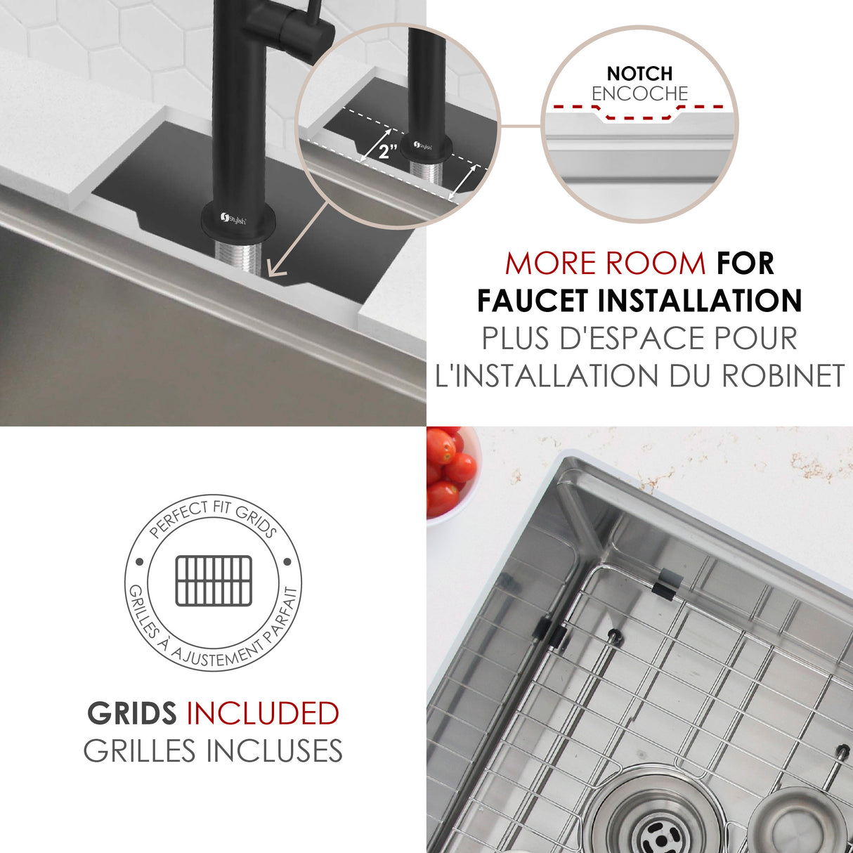 Undermount 28 inch double bowl 60/40 Workstation kitchen sink with Accessories