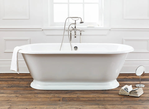 SANDRINGHAM Cast Iron Bathtub with Faucet Holes 2162-W