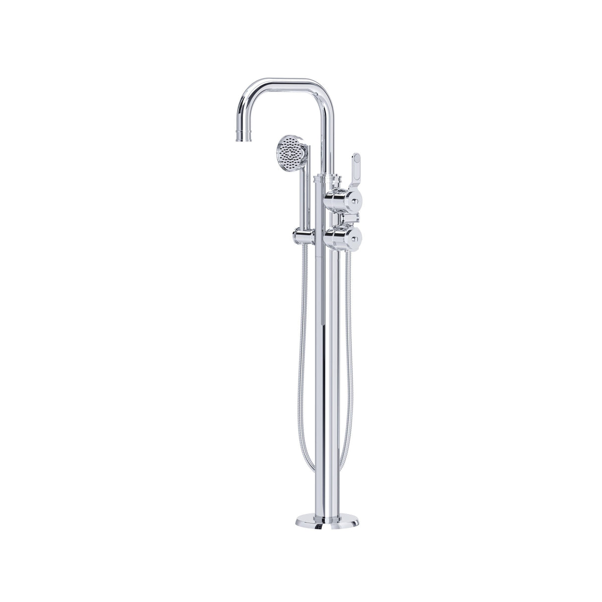 Armstrong Single Hole Floor-mount Tub Filler Trim With U-Spout