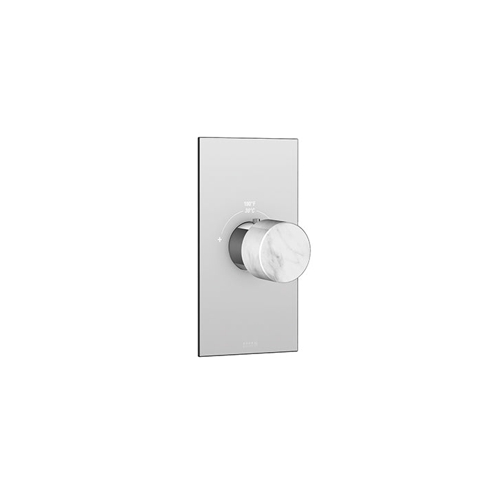 Marmo plate and handle trim set for TURBO thermostatic valve #T12000