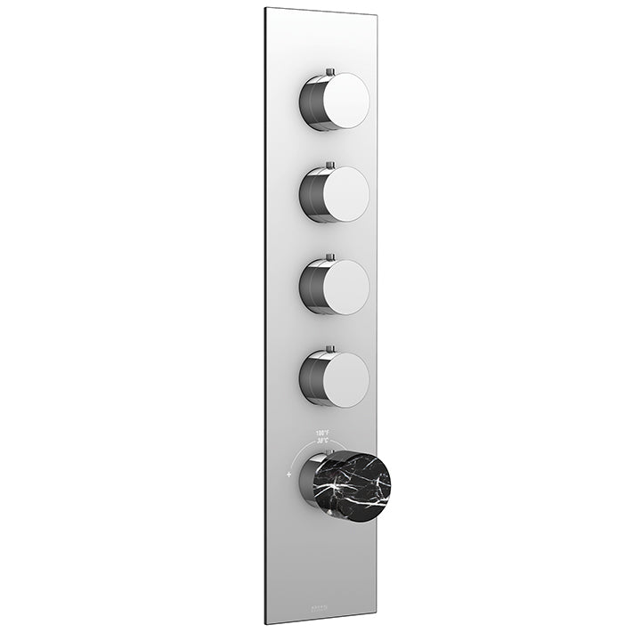 Marmo plate and handle trim set for TURBO thermostatic valve #T12004