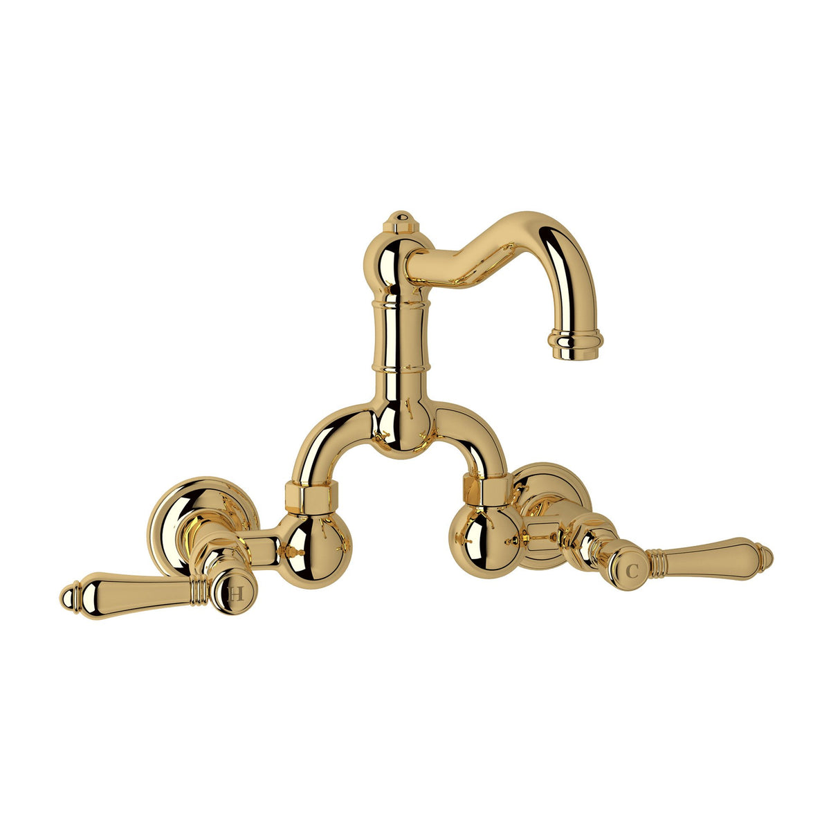 Acqui? Wall Mount Bridge Lavatory Faucet With Column Spout A1418lm-2