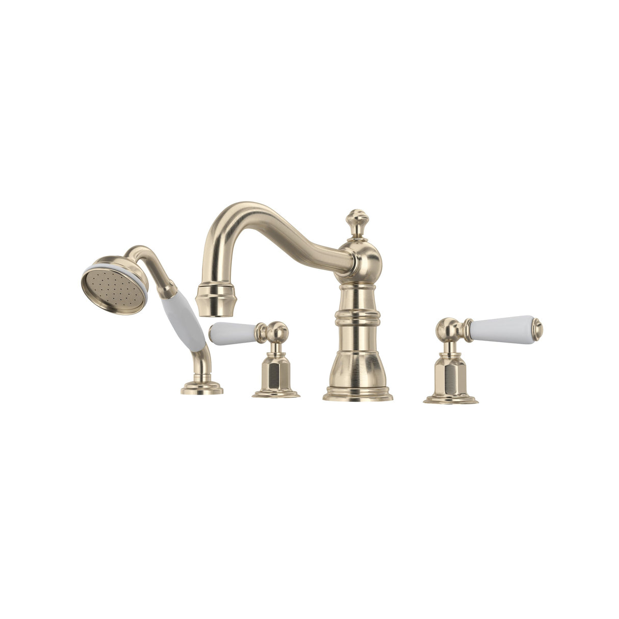 Edwardian 4-Hole Deck-mount Tub Filler With Column Spout