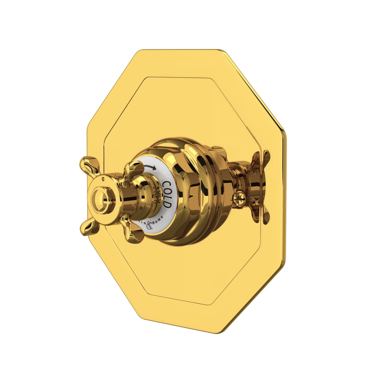 Edwardian 3/4 inch Octagonal Thermostatic Trim Without Volume Control
