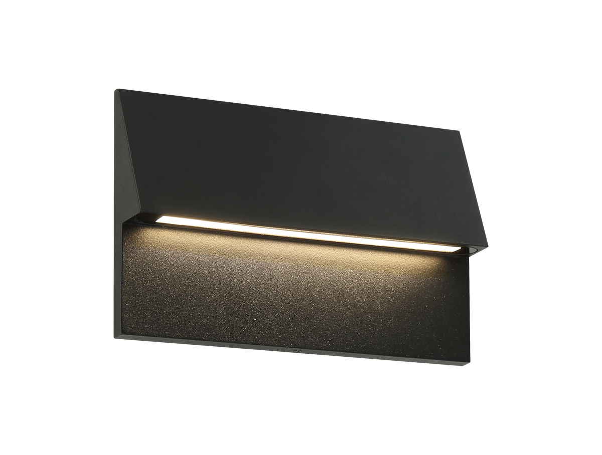 Dawn outdoor LED step light with downlight strip