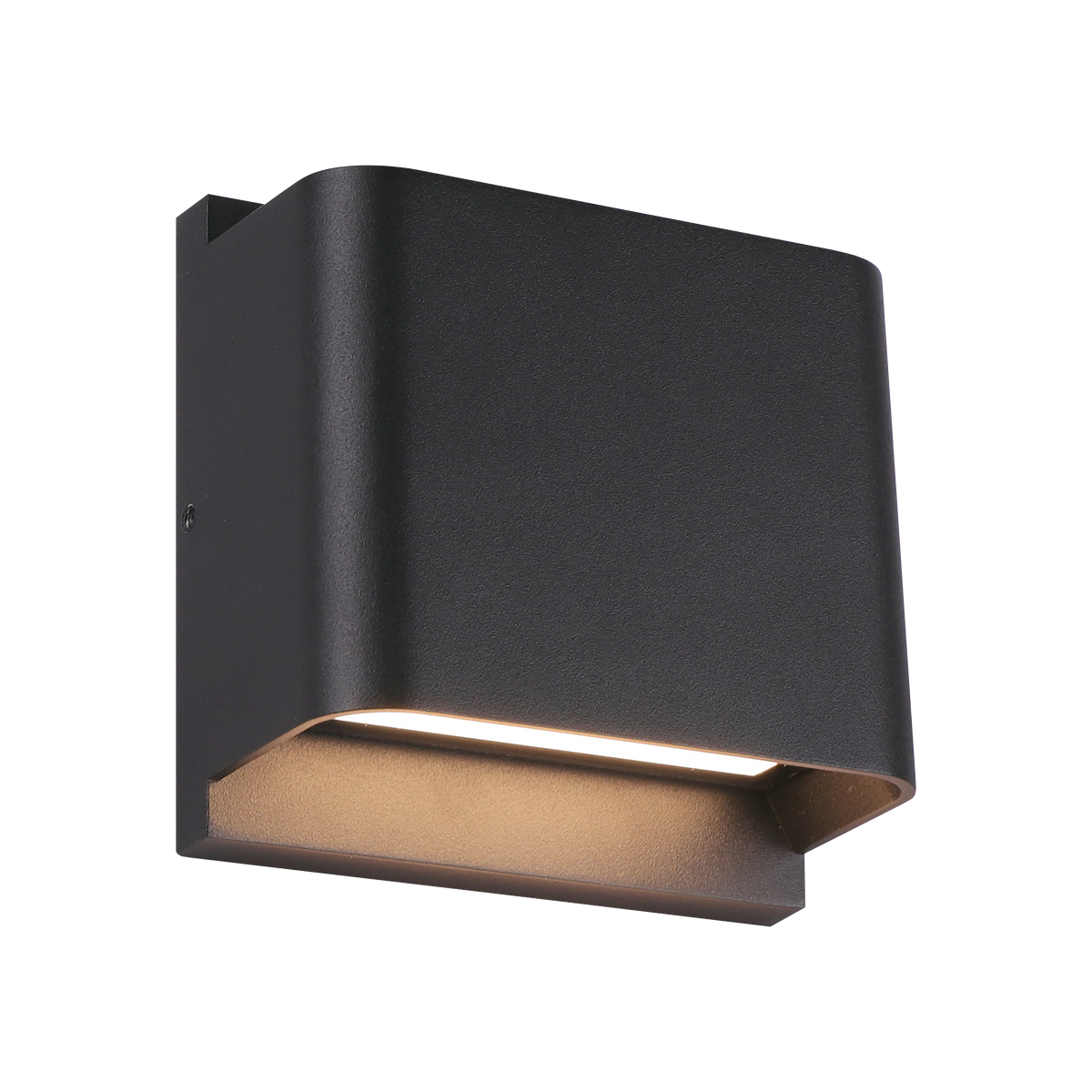 Matteo outdoor LED wall light with curved top and downward light