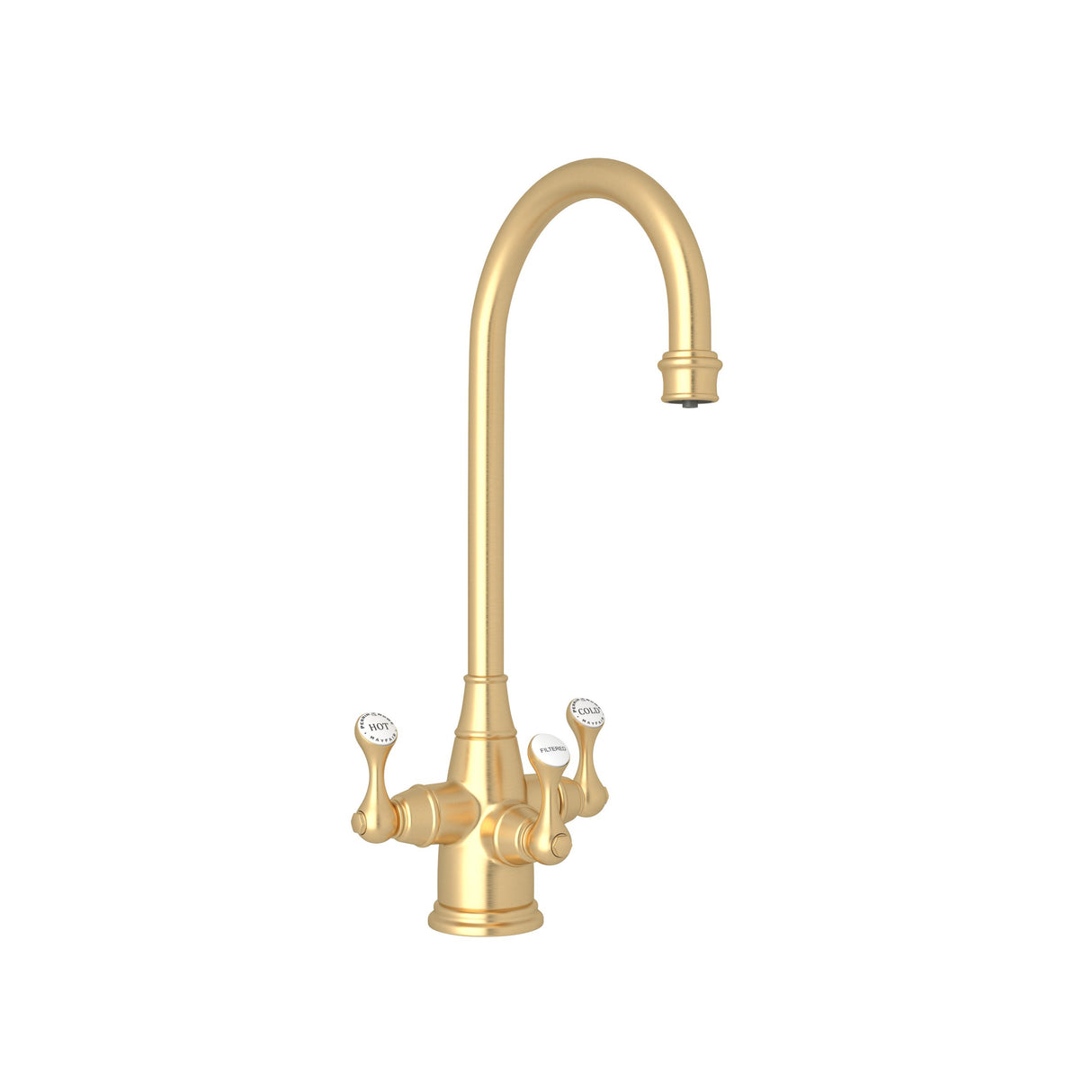 Georgian Era Three Handle Bar/Food Prep Filter Kitchen Faucet