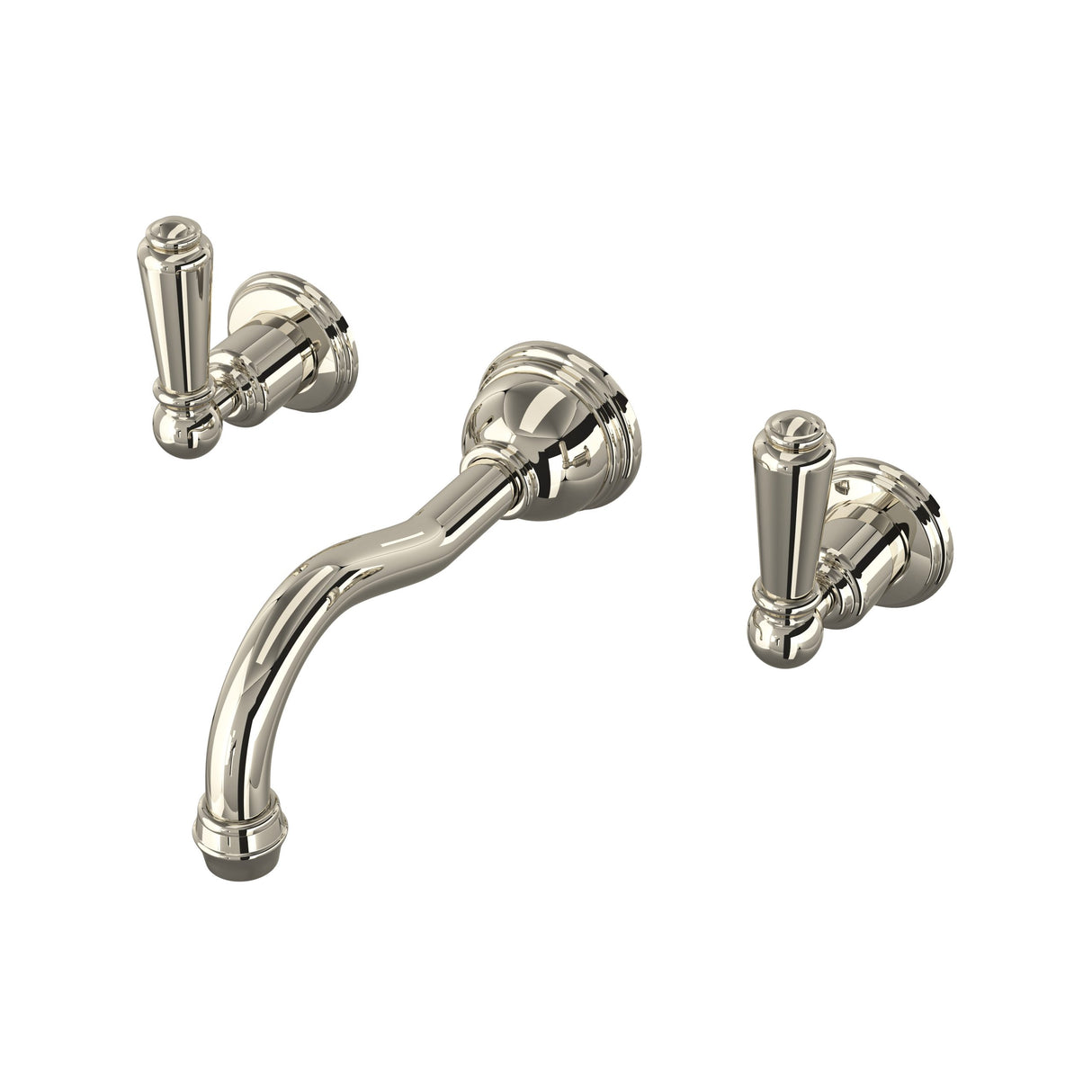 Edwardian Wall Mount Lavatory Faucet With Column Spout