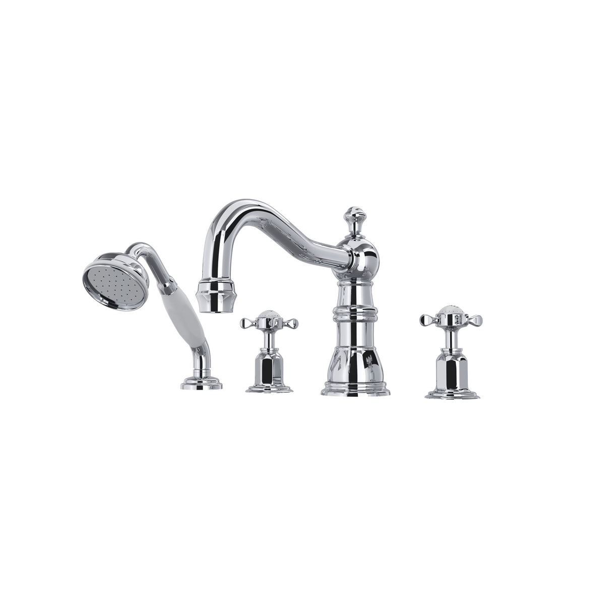 Edwardian 4-Hole Deck-mount Tub Filler With Column Spout