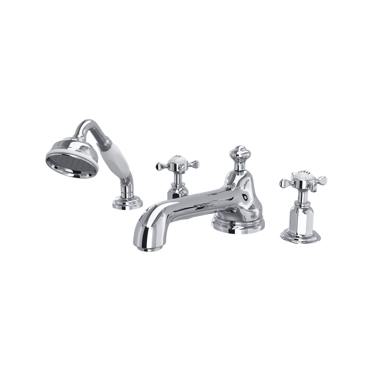 Edwardian 4-Hole Deck-mount Tub Filler With Low Spout