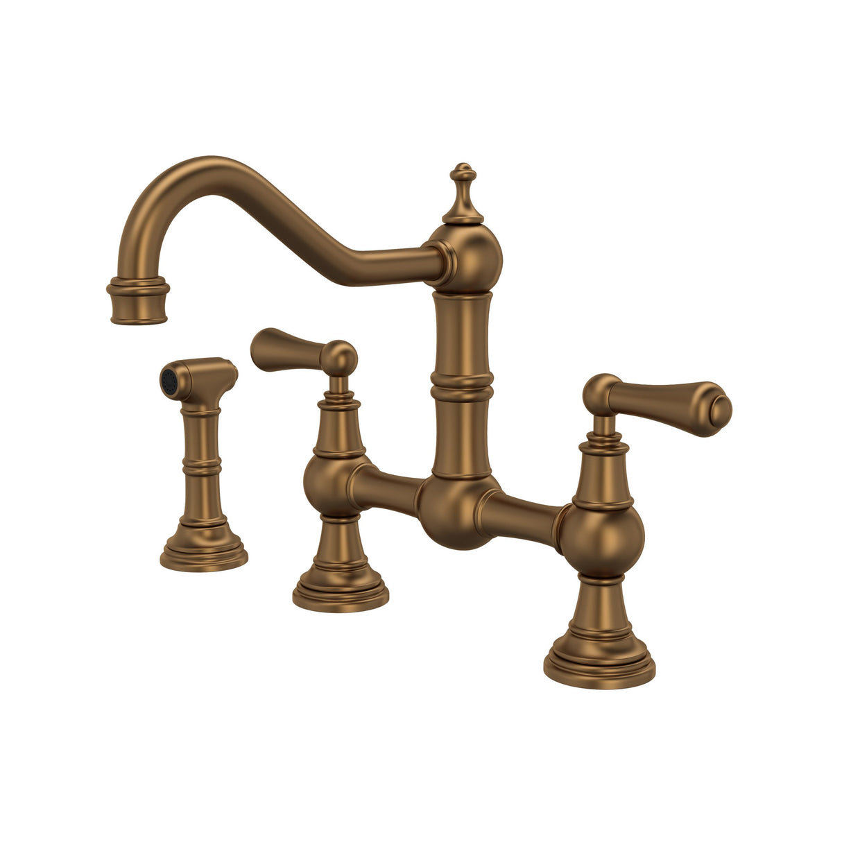 Edwardian Bridge Kitchen Faucet With Side Spray