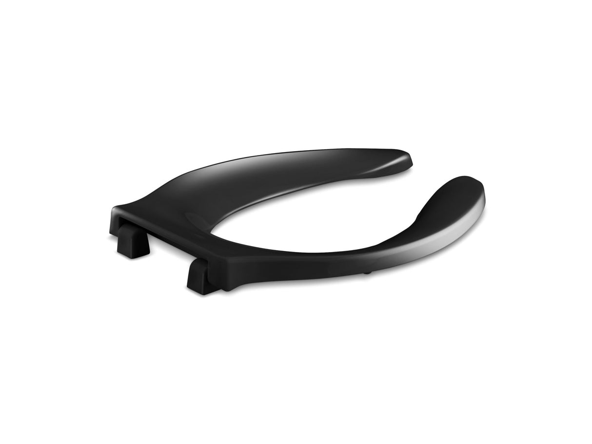 Stronghold® Elongated toilet seat with integrated handle and check hinge