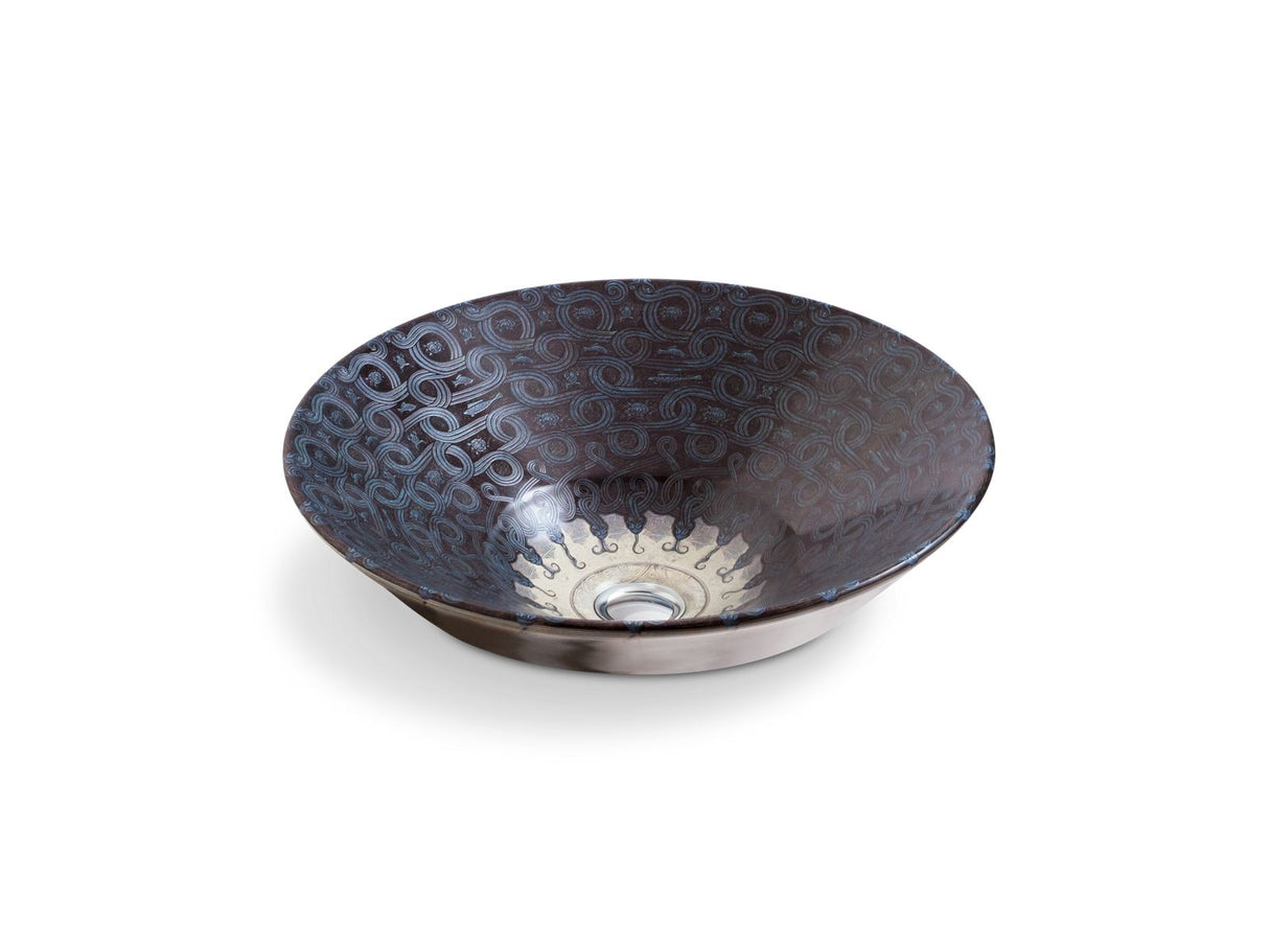 Serpentine Bronze™ Conical Bell® 16-1/4" round vessel bathroom sink, no overflow