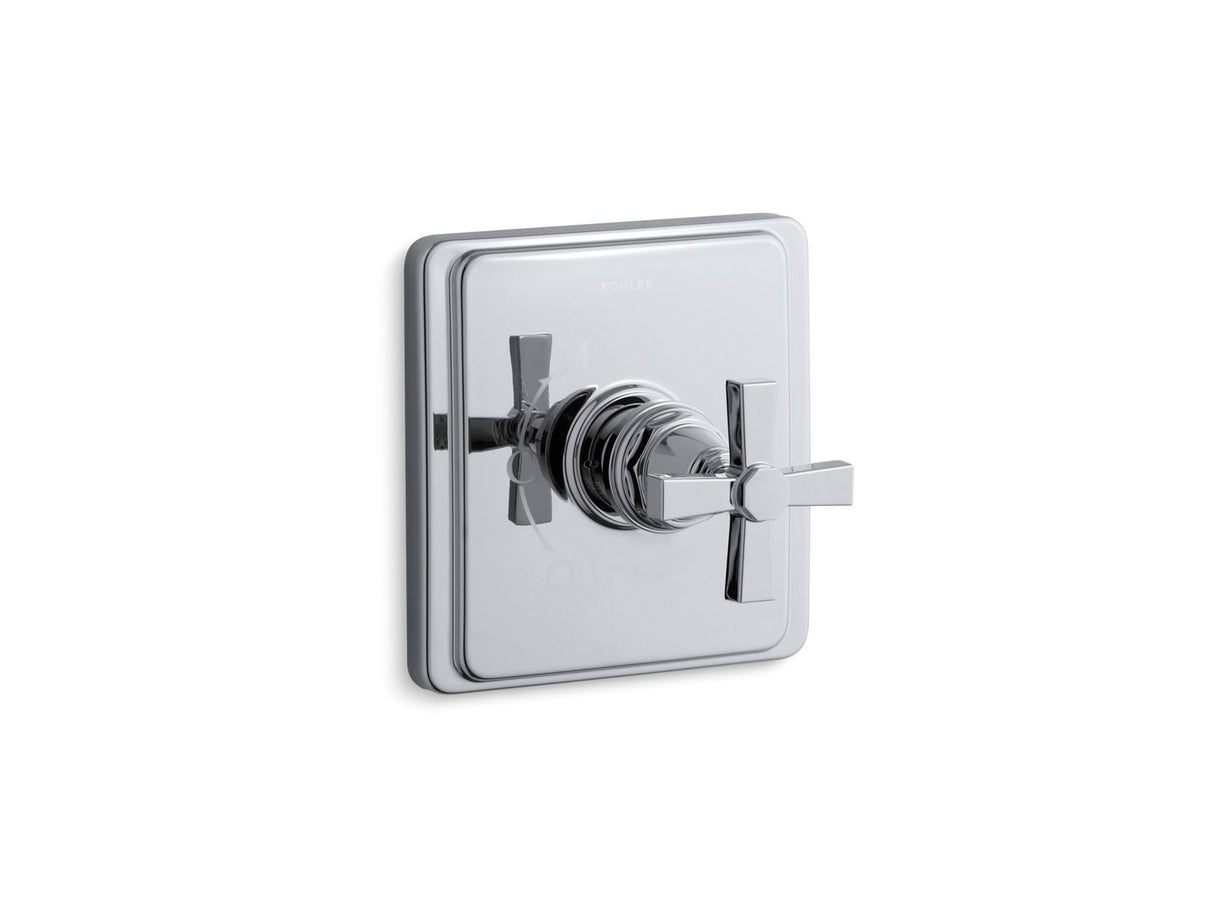 Pinstripe® Pure Rite-Temp® valve trim with cross handle