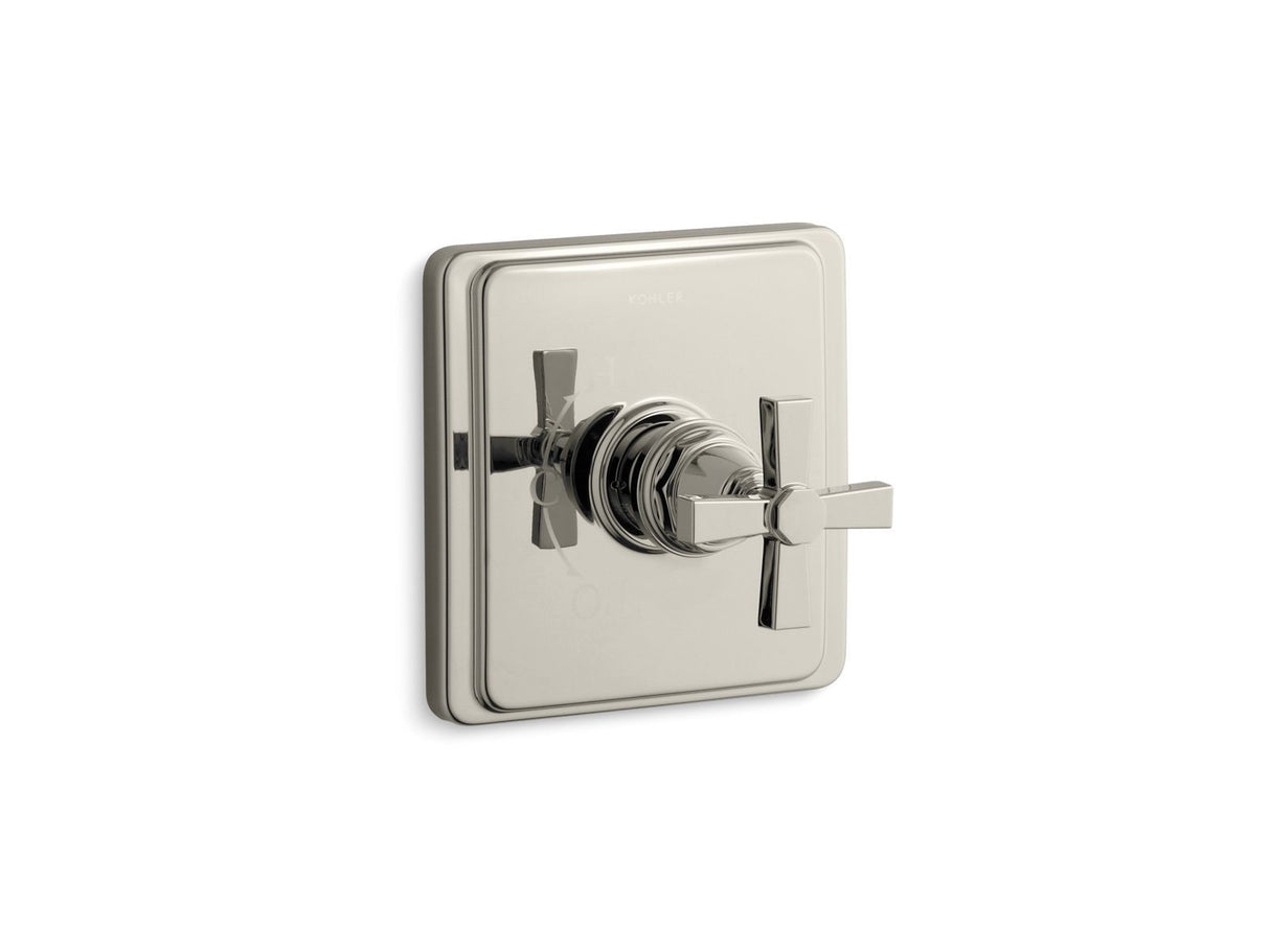 Pinstripe® Pure Rite-Temp® valve trim with cross handle