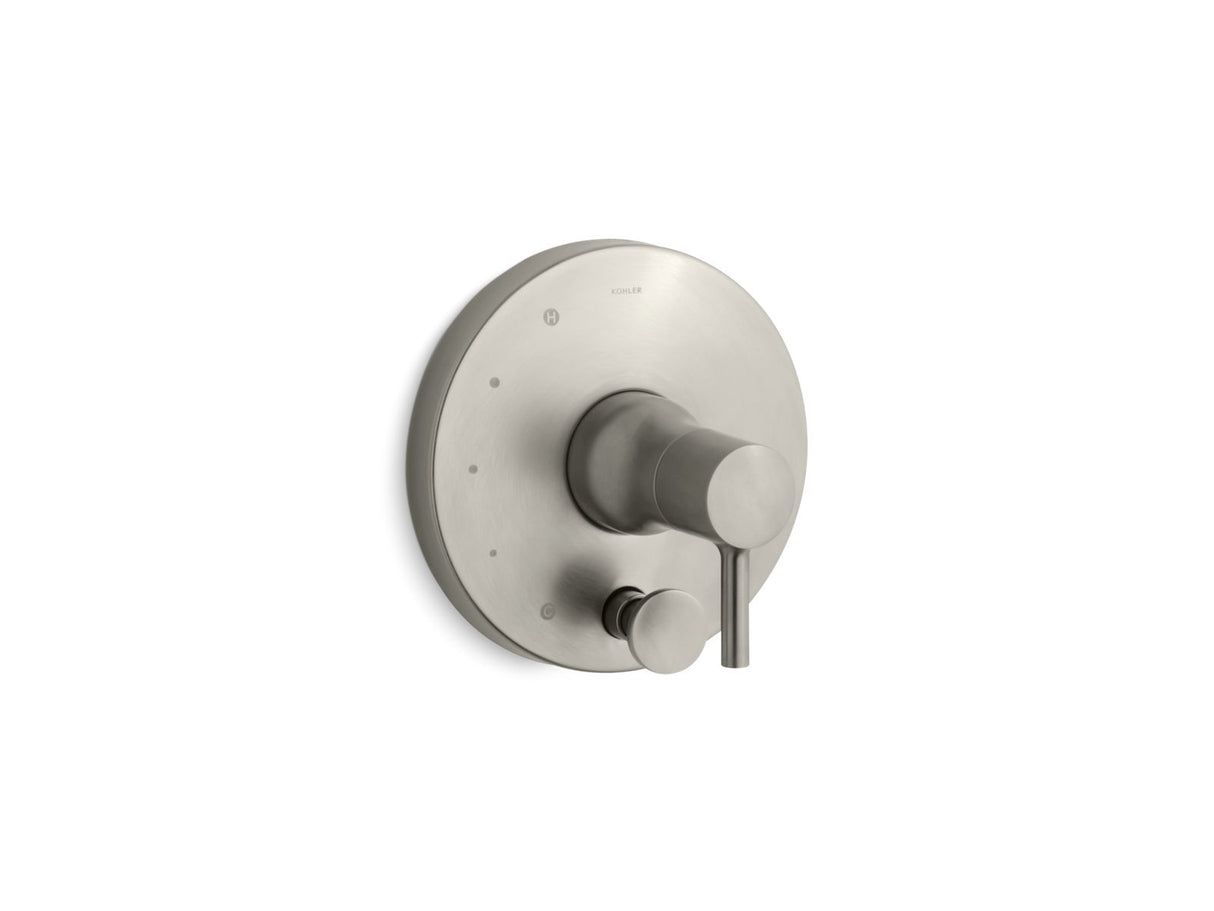 Toobi® Rite-Temp® valve trim with push-button diverter