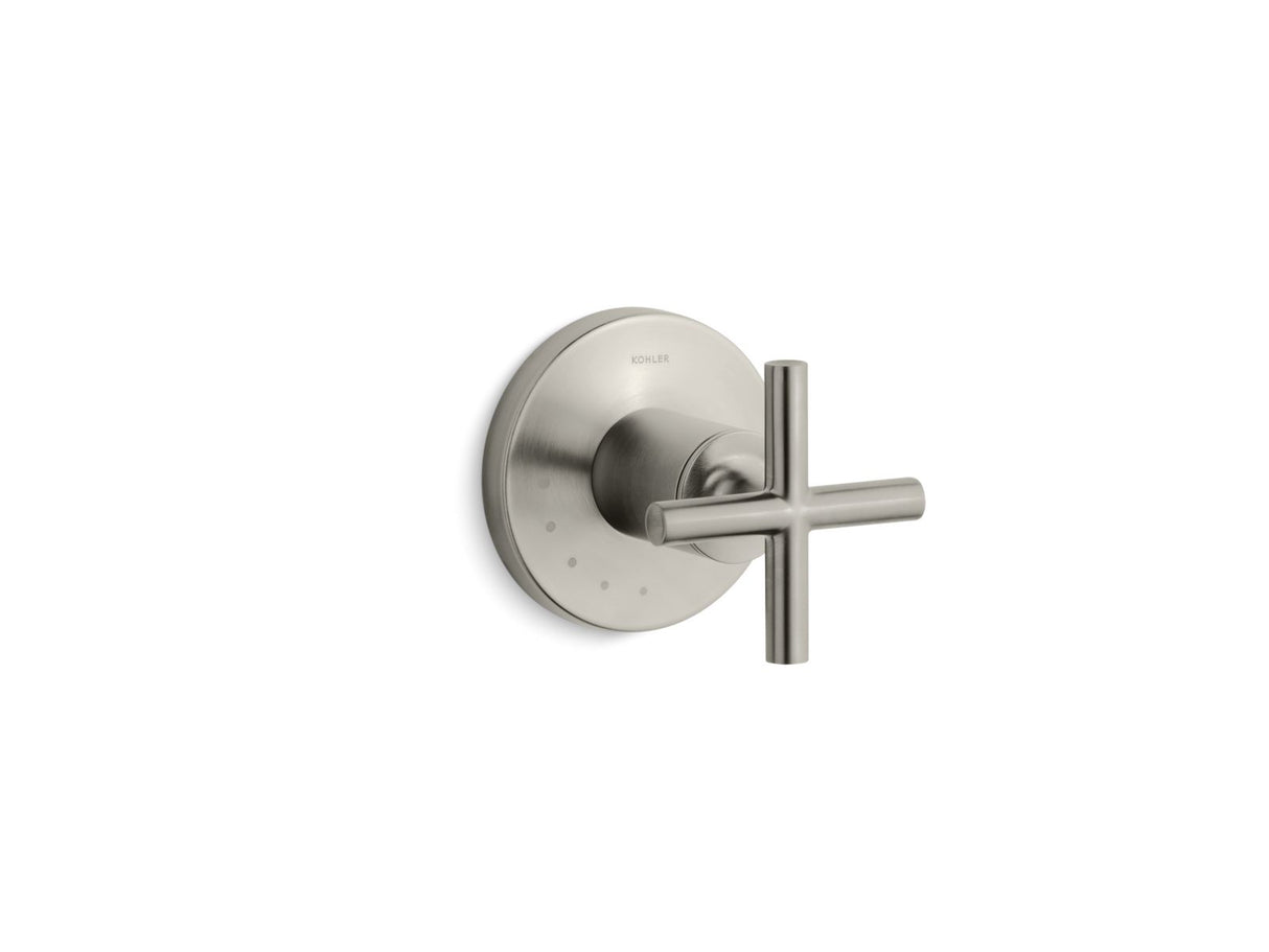 Purist® MasterShower® volume control valve trim with cross handle